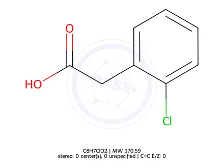 Chemical structure of 2-(2-chlorophenyl)acetic acid