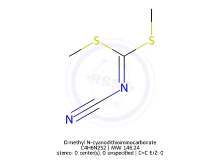 Chemical structure of Dimethyl N-cyanodithioiminocarbonate