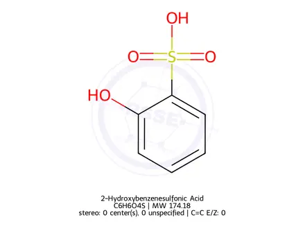 Chemical structure of 2-Hydroxybenzenesulfonic Acid