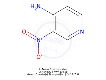 Chemical structure of 4-Amino-3-nitropyridine