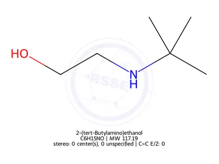 Chemical structure of 2-(tert-Butylamino)ethanol
