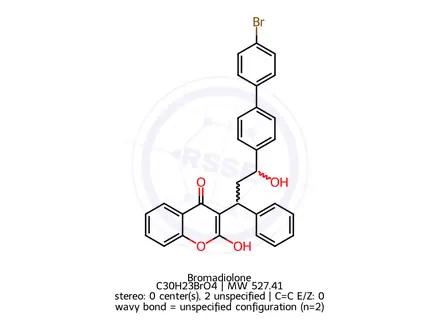 Chemical structure of Bromadiolone