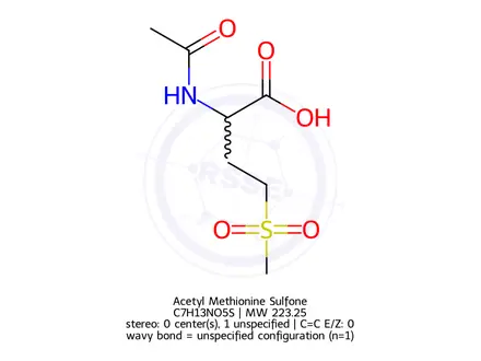 Chemical structure of Acetyl Methionine Sulfone