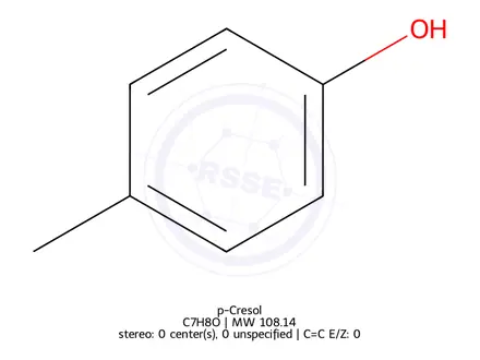 Chemical structure of p-Cresol
