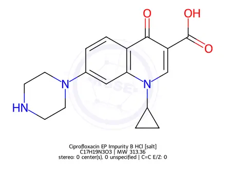 Chemical structure of Ciprofloxacin Impurity B