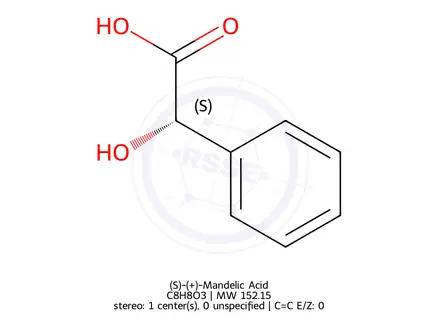 Chemical structure of (s)-(+)-mandelic acid