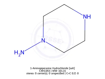 Chemical structure of 1-aminopiperazine Hydrochloride