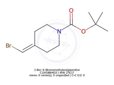 Chemical structure of 1-Boc-4-(Bromomethylene)piperidine