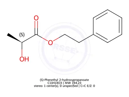 Chemical structure of (S)-Phenethyl 2-hydroxypropanoate