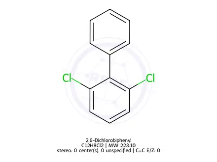 Chemical structure of 2,6-Dichlorobiphenyl