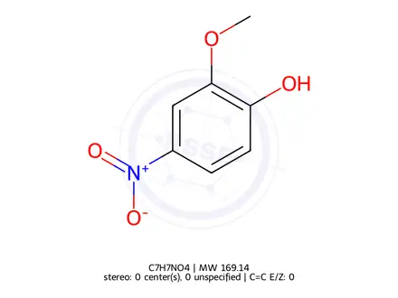 Chemical structure of 2-methoxy-4-nitrophenol