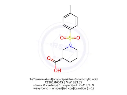 Chemical structure of 1-(Toluene-4-sulfonyl)-piperidine-3-carboxylic acid