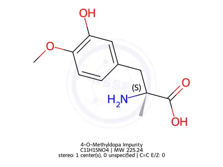 Chemical structure of 4-O-Methyldopa Impurity