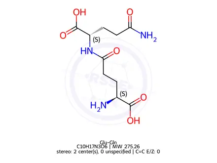Chemical structure of γ-Glu-Gln