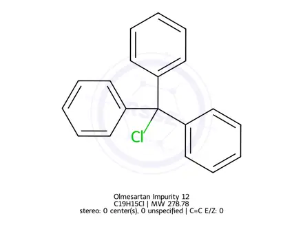 Chemical structure of Trityl chloride