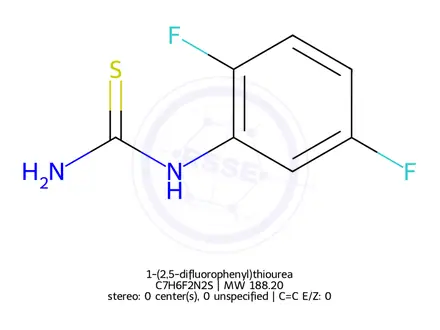 Chemical structure of 1-(2,5-difluorophenyl)thiourea
