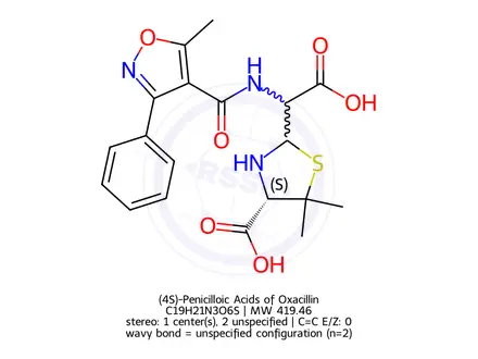 Chemical structure of Oxacillin EP Impurity B