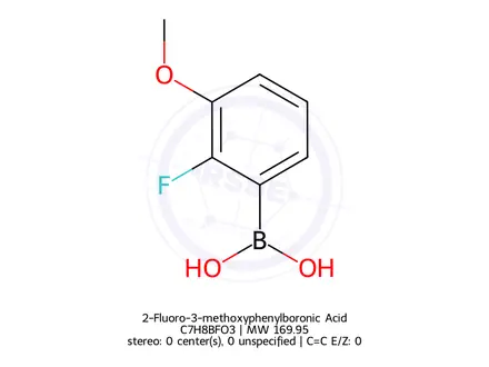 Chemical structure of 2-Fluoro-3-methoxyphenylboronic Acid