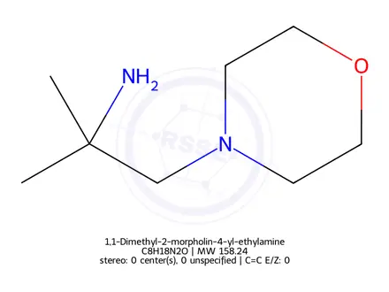 Chemical structure of 1,1-Dimethyl-2-morpholin-4-yl-ethylamine