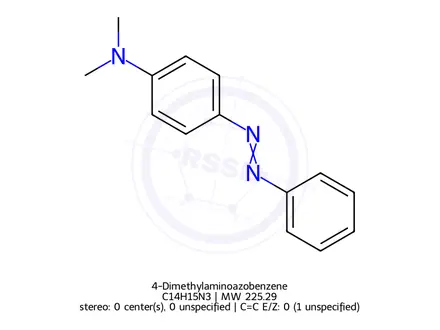 Chemical structure of 4-Dimethylaminoazobenzene