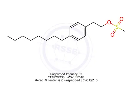 Chemical structure of 2-(4-Octylphenyl)ethyl 1-Methanesulfonate