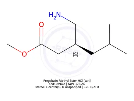 Chemical structure of Pregabalin Methyl Ester HCl
