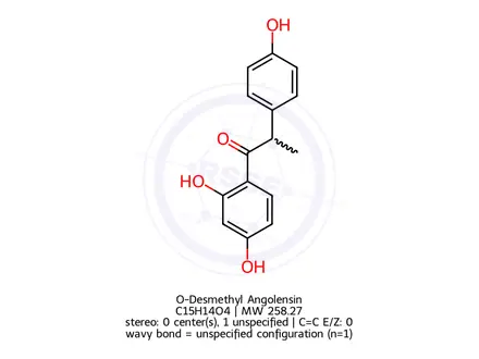 Chemical structure of O-Desmethyl Angolensin