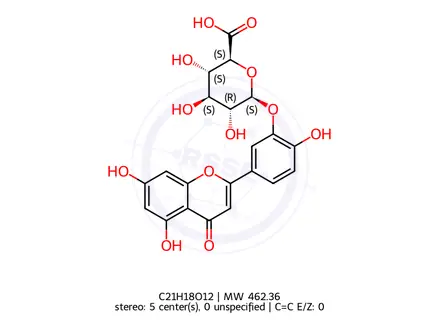 Chemical structure of Luteolin-3'-D-glucuronide