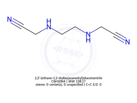 Chemical structure of 2,2'-(ethane-1,2-diylbis(azanediyl))diacetonitrile