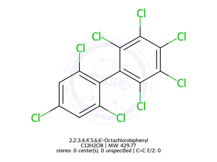Chemical structure of 2,2',3,4,4',5,6,6'-Octachlorobiphenyl