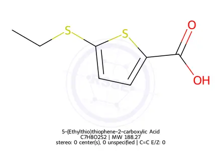 Chemical structure of 5-(Ethylthio)thiophene-2-carboxylic Acid