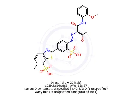 Chemical structure of Direct Yellow 27