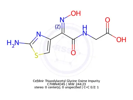 Chemical structure of Thiazolylacetylglycine Oxime