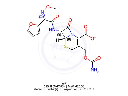 Chemical structure of Cefuroxime sodium