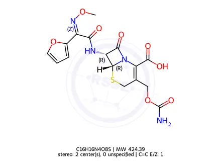 Chemical structure of Cefuroxime axetil Impurity D