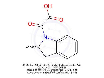 Chemical structure of (2-Methyl-2,3-dihydro-1H-indol-1-yl)(oxo)acetic Acid