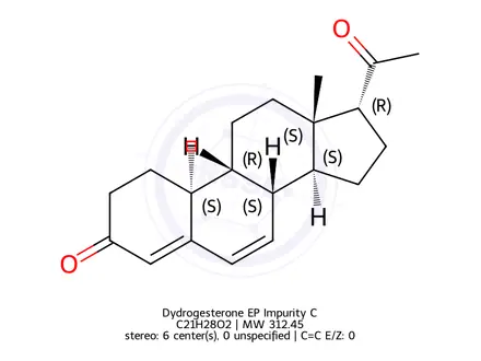 Chemical structure of Dydrogesterone EP Impurity C