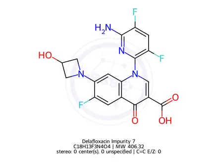 Chemical structure of Delafloxacin Impurity 7