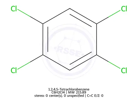 Chemical structure of 1,2,4,5-Tetrachlorobenzene