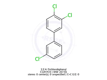 Chemical structure of 3,3',4-Trichlorobiphenyl