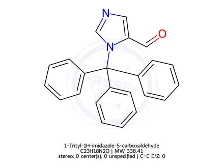 Chemical structure of 1-Trityl-1H-imidazole-5-carboxaldehyde