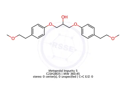 Chemical structure of Metoprolol Impurity 5