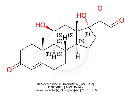 Chemical structure of Hydrocortisone EP Impurity G