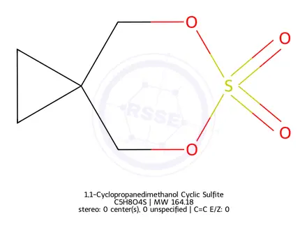 Chemical structure of 1,1-Cyclopropanedimethanol Cyclic Sulfite