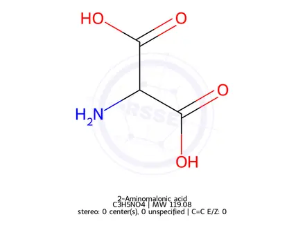 Chemical structure of 2-Aminomalonic acid