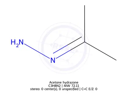 Chemical structure of Acetone hydrazone