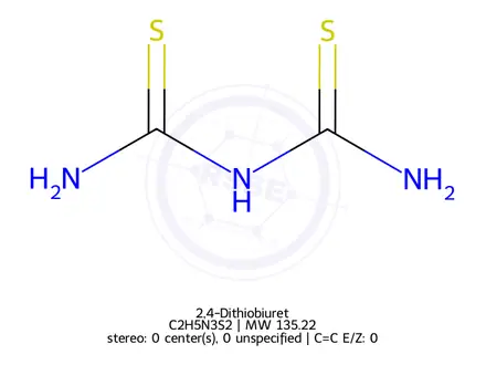 Chemical structure of 2,4-Dithiobiuret