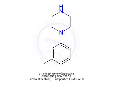 Chemical structure of 1-(3-Methylphenyl)piperazine