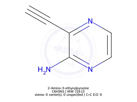 Chemical structure of 2-Amino-3-ethynylpyrazine