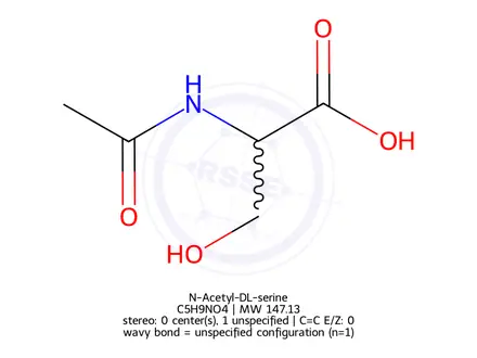 Chemical structure of N-Acetyl-DL-serine